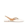 Anquetta Slingback point-toe flats in off-white leather
