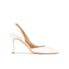 Danique Slingback heeled pumps in off-white leather