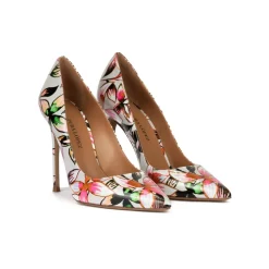 Kameron Floral print point-toe slim stiletto heel