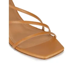 Marinique Strappy mid heel sandals in camel leather
