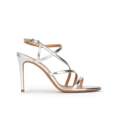Marquesa Strappy high heel sandals in silver leather