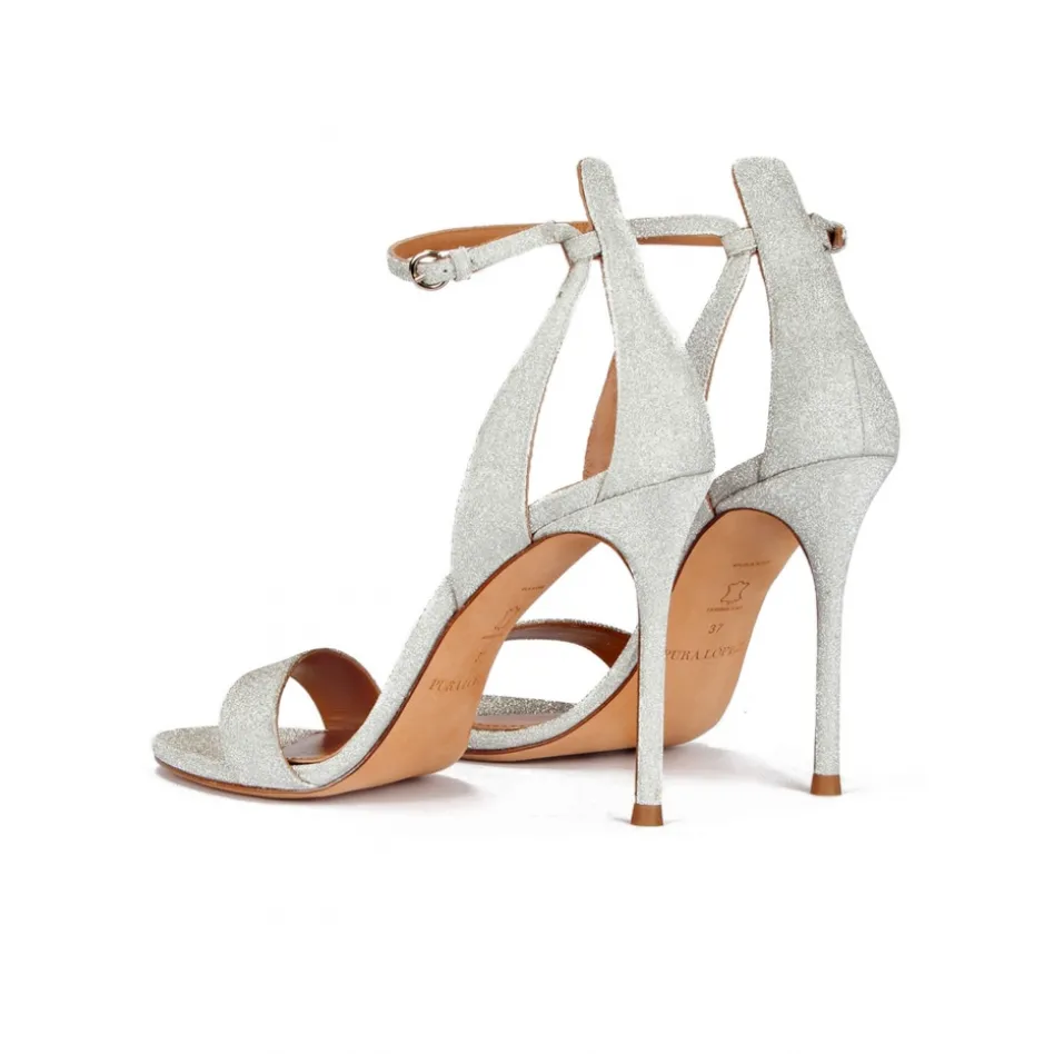 Martina Ankle strap glitter high heel sandals