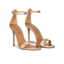 Monique Golden leather heeled sandals