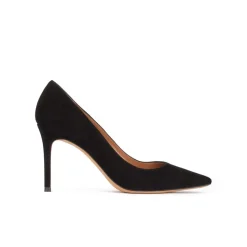 Olga Black suede point-toe classic heels