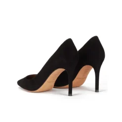 Olga Black suede point-toe classic heels