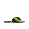 Quetty Bow-detailed flat sandals in green-black fabric