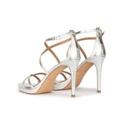 Quiana Strappy platform high heel sandals in silver