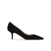Raquel Mid heel pumps in black suede