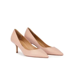 Raquel Mid heel pumps in nude calf leather