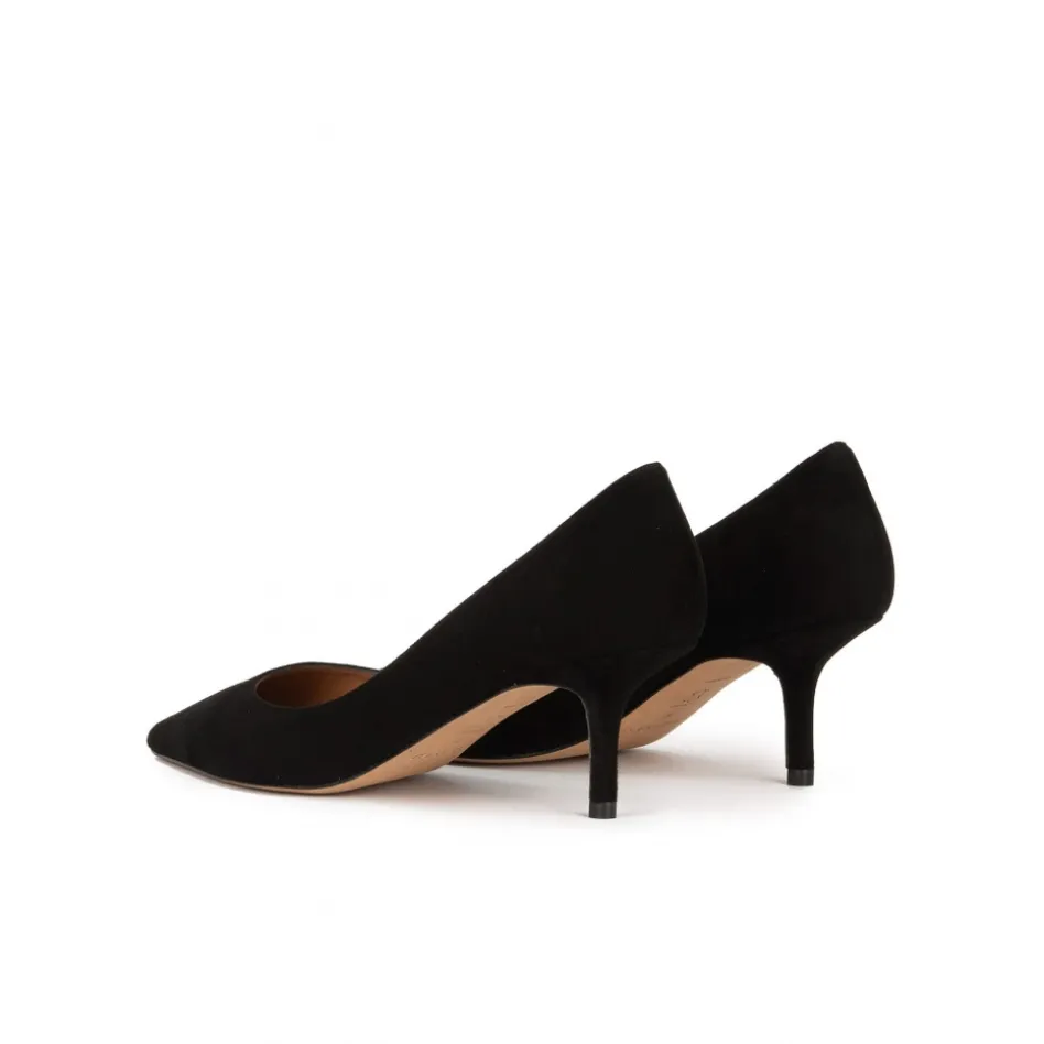 Raquel Mid heel pumps in black suede